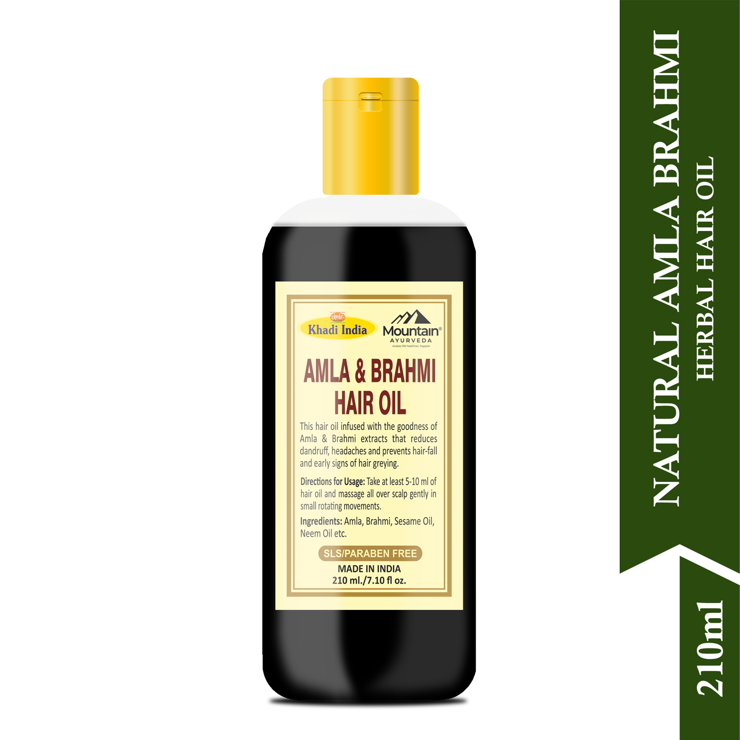 Khadi Amla Brahmi Hair Oil 210 ml (Pack of 2)