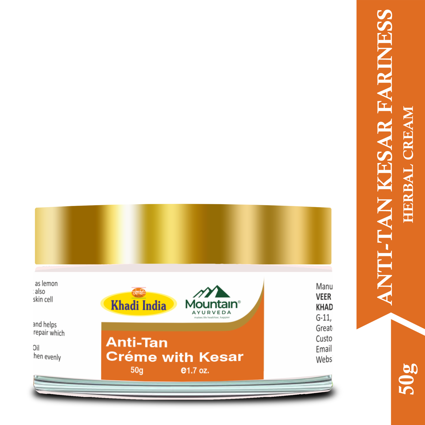 Mountain Ayurveda Anti-Tan Almond & Kesar Fairness Creme 50g