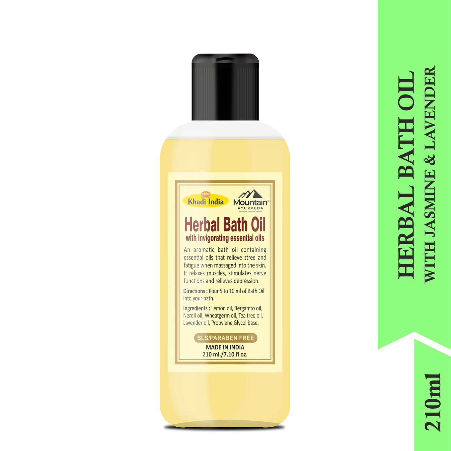 Khadi Bath Oil with Invigorating Essential Oils 210 ml