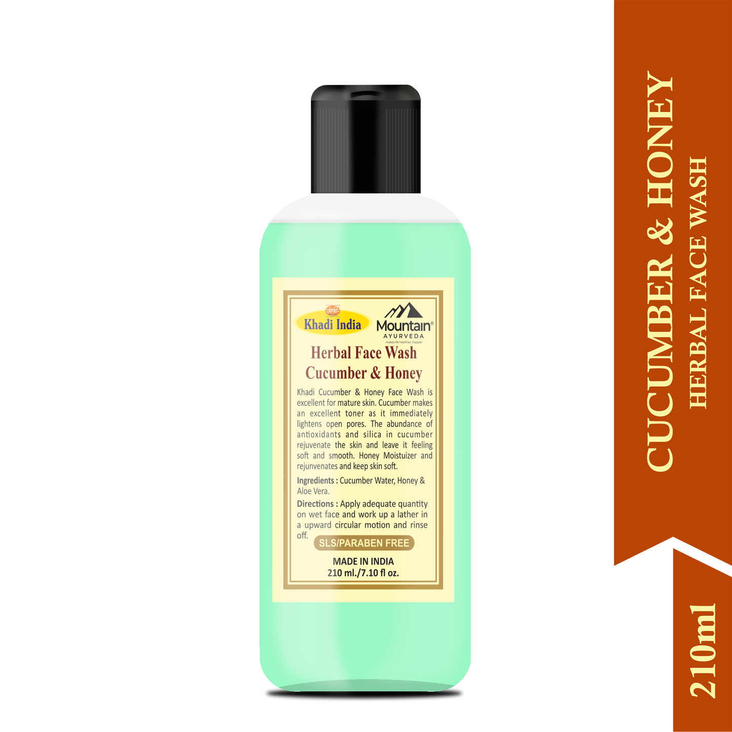 Khadi Cucumber & Honey Herbal Face Wash 210 ml