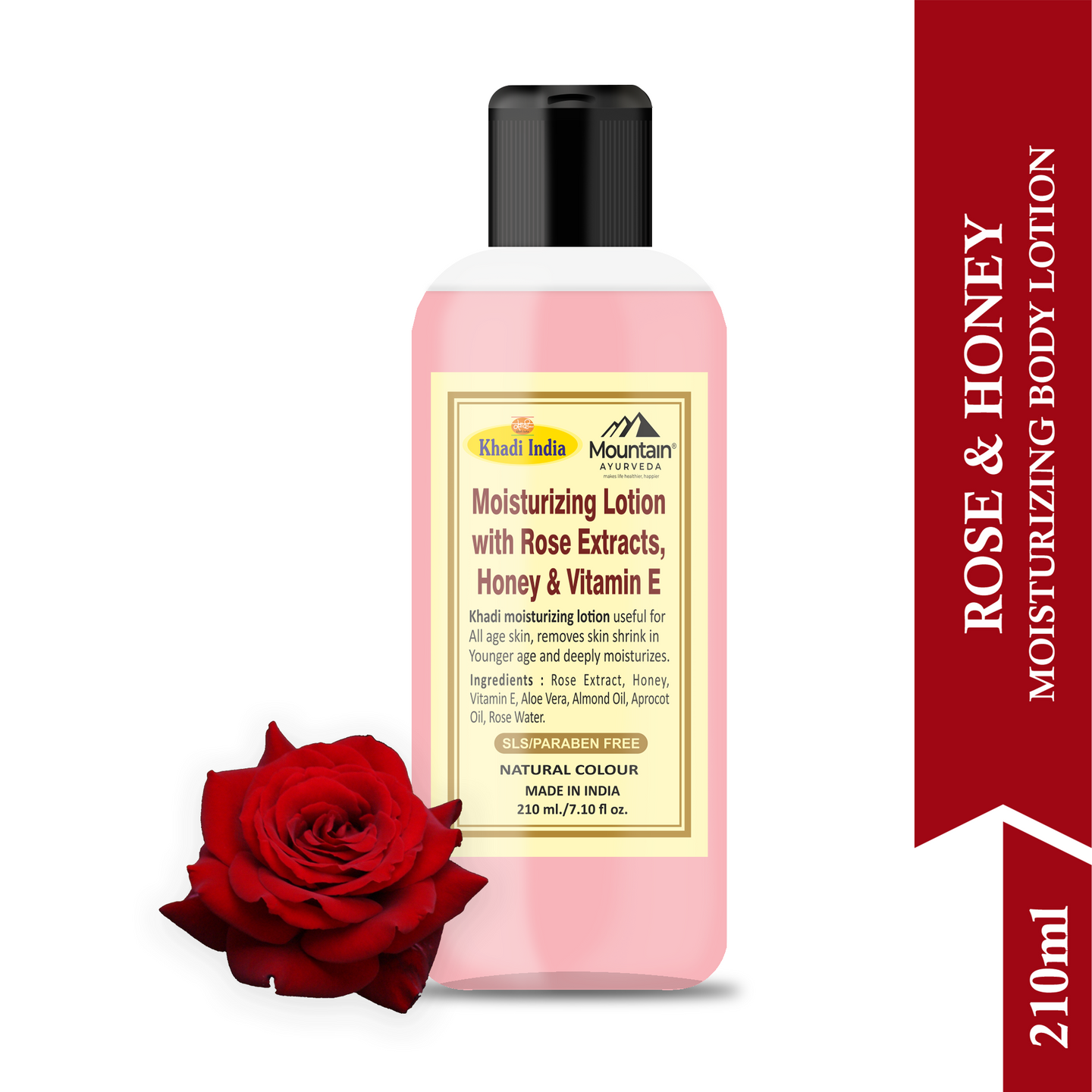 Khadi Rose Body Lotion 210 ml