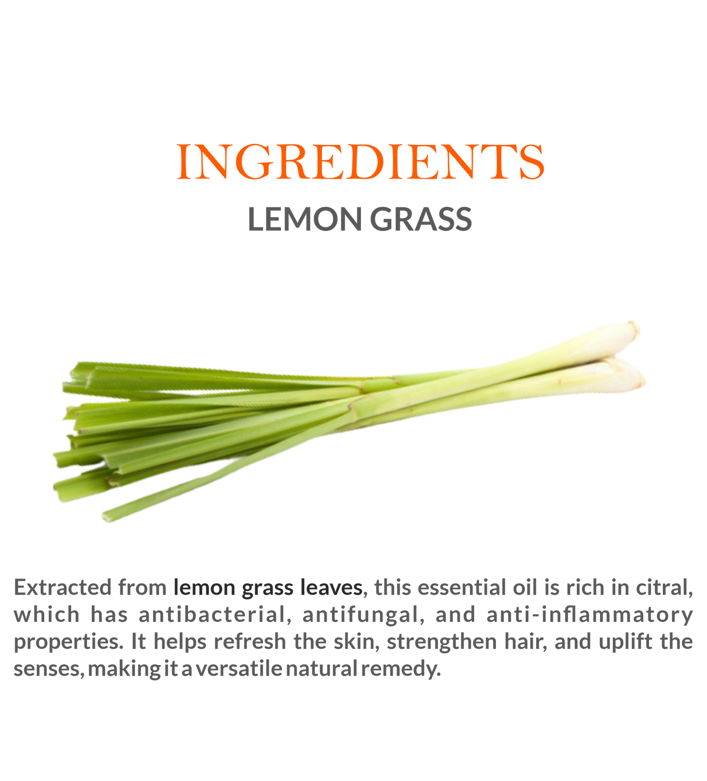 Khadi Lemongrass  Essential Oil 10 ml