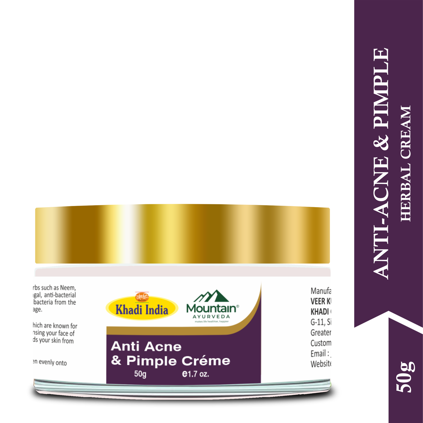 Mountain Ayurveda Anti- Acne & Pimple Creme 50g