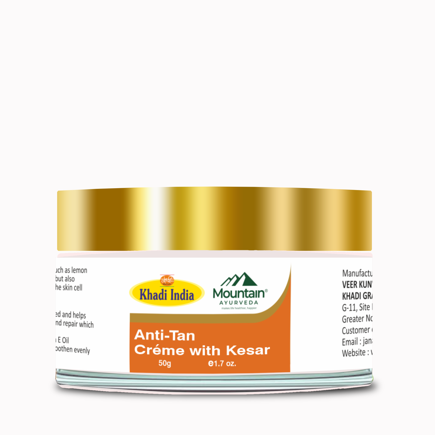 Mountain Ayurveda Anti-Tan Creme with Kesar 50g