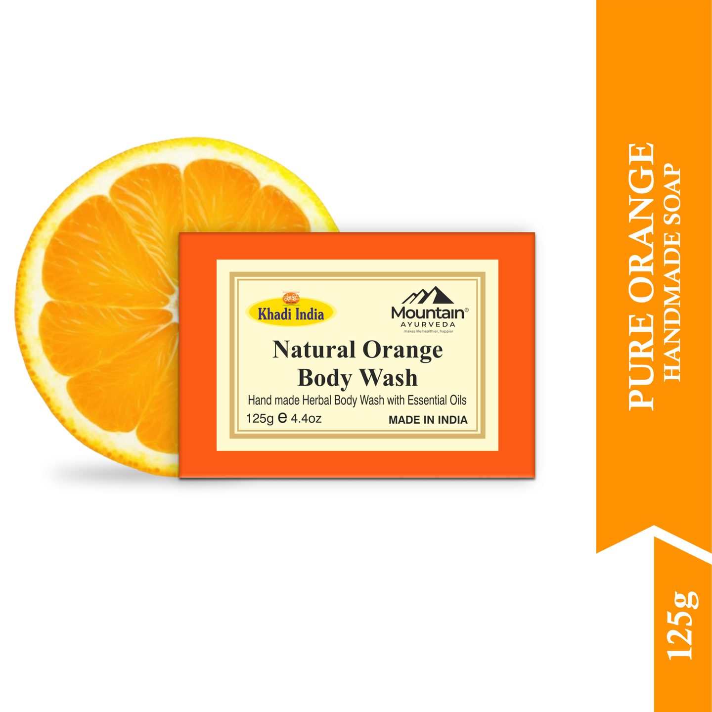 khadi orange soap