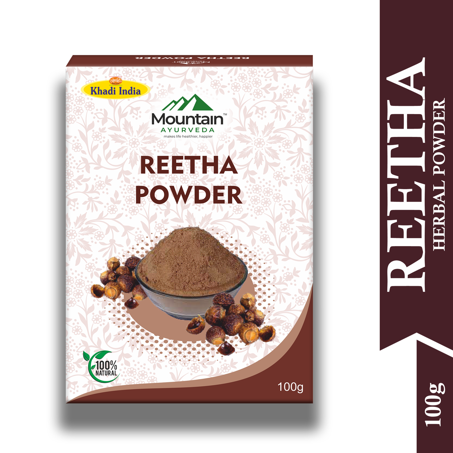 Mountain Ayurveda Reetha Powder 100g (Pack of 3)