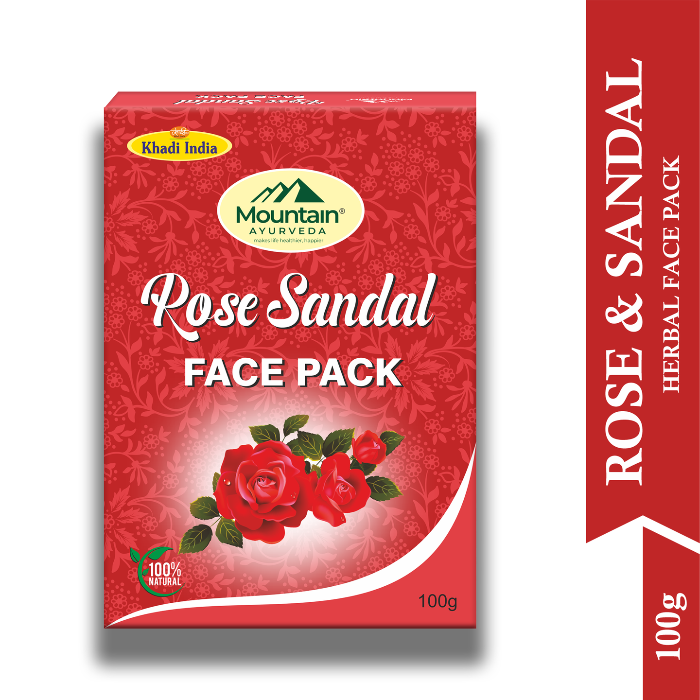 Mountain Ayurveda Rose Sandal Face Pack 100g (Pack of 2)