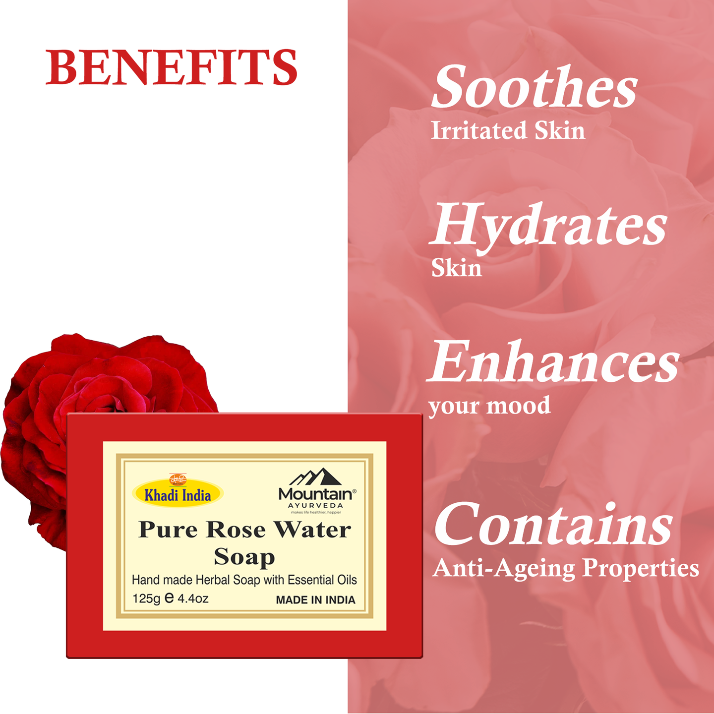 khadi rose water soap