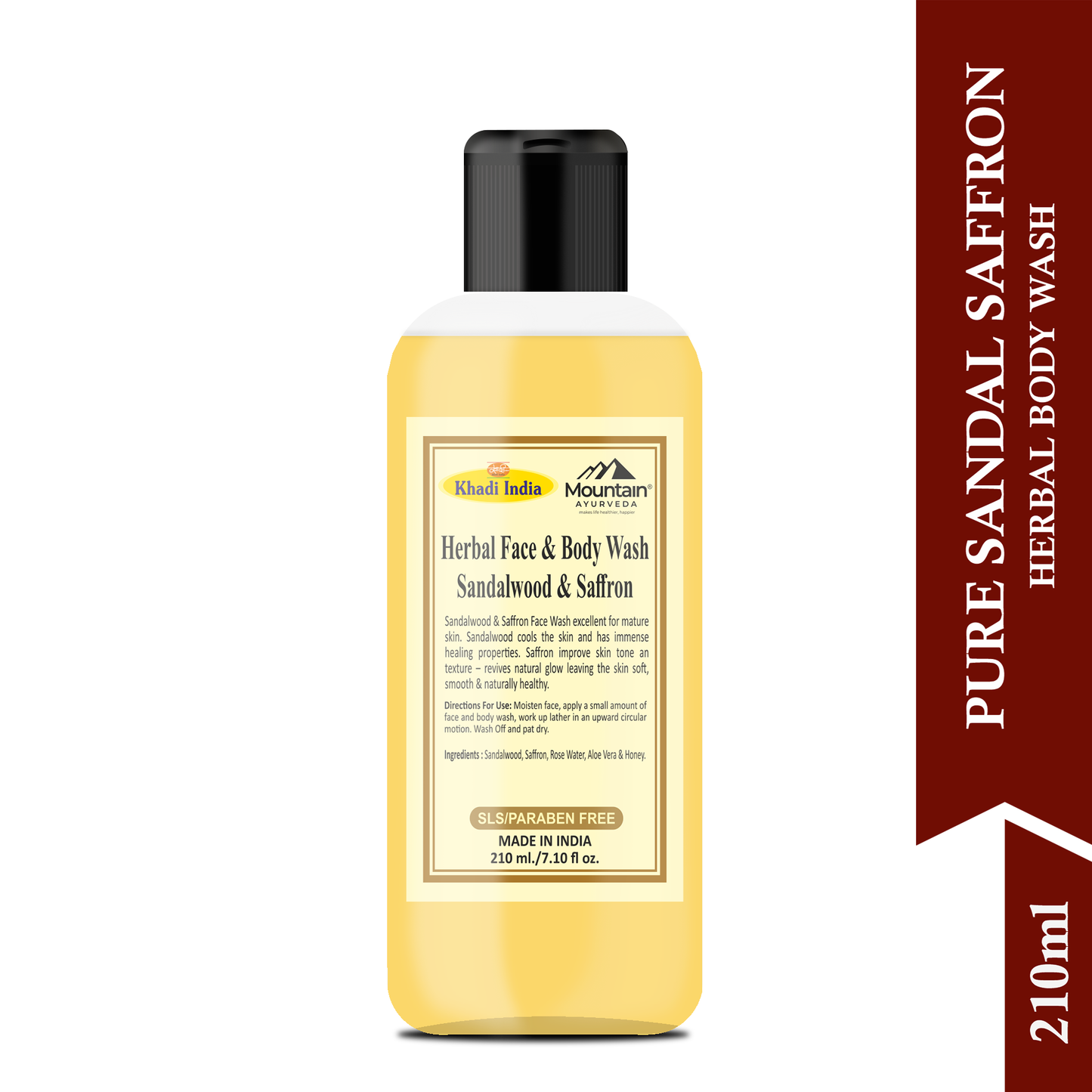 Khadi Sandal and Saffron Body Wash 210 ml