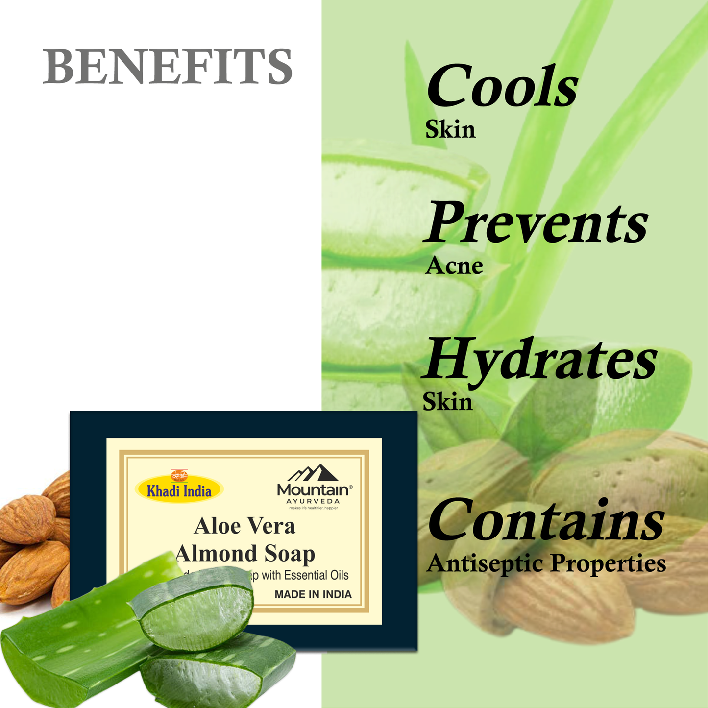 Benefits of Khadi Aloe Vera Almond Soap – Hydrating, Soothing & Nourishing