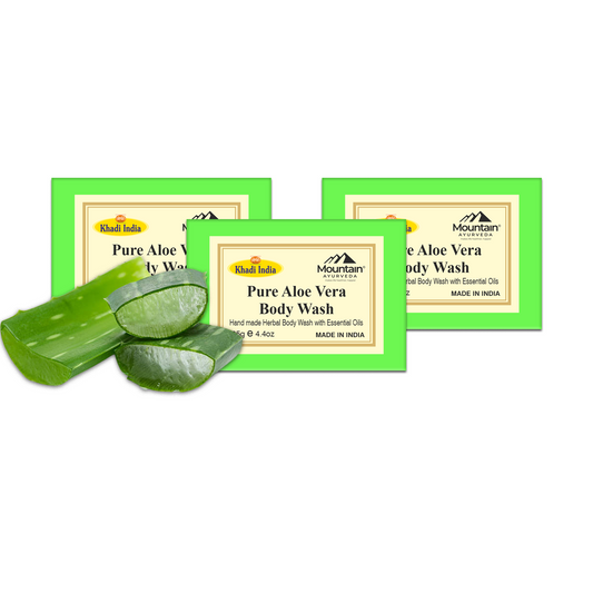 Khadi Aloe Vera Soap Pack of 3 – Hydrating Handmade Herbal Soap