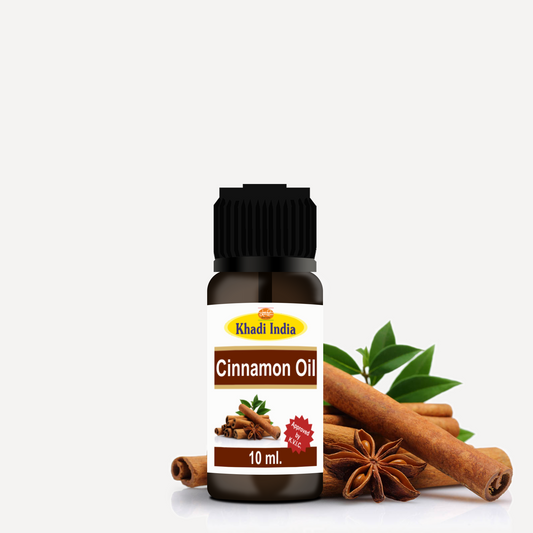 Khadi Cinnamon Essential Oil 10ml – 100% Pure & Natural for Skin, Hair & Aromatherapy