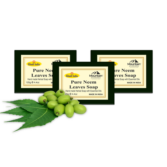 Khadi Neem Leaves Soap Pack of 3 – Ayurvedic Herbal Antibacterial Soap