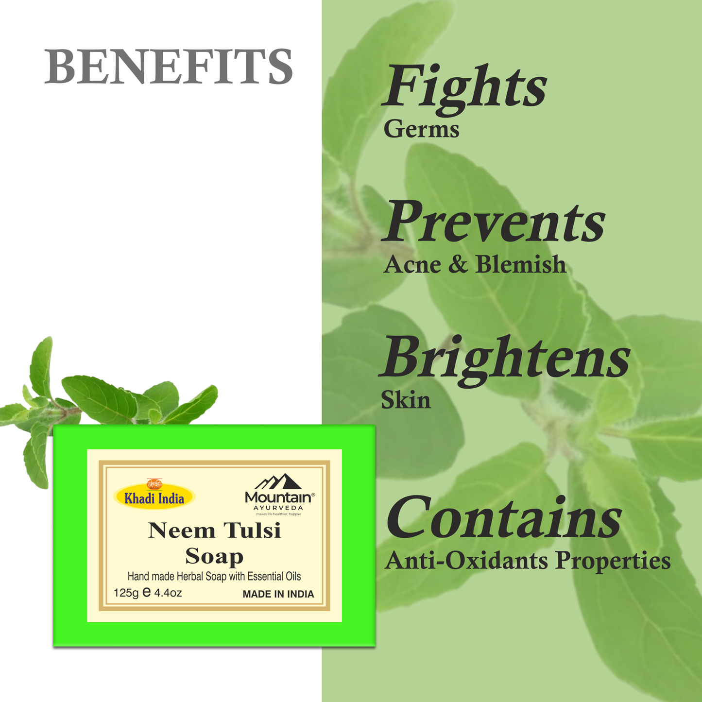 Benefits of Khadi Neem Tulsi Soap – Antibacterial & Purifying