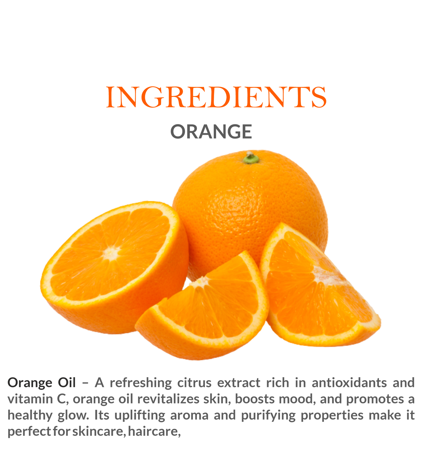 Natural Ingredients in Khadi Orange Essential Oil – Cold-Pressed for Maximum Purity