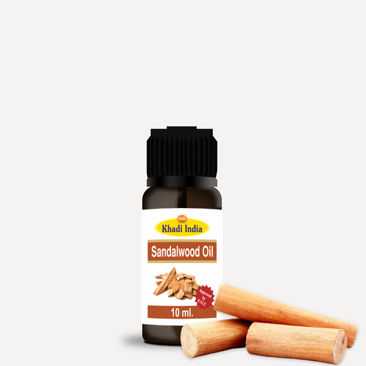 Khadi Sandalwood Essential Oil 10ml – 100% Pure & Natural for Skin, Hair & Relaxation