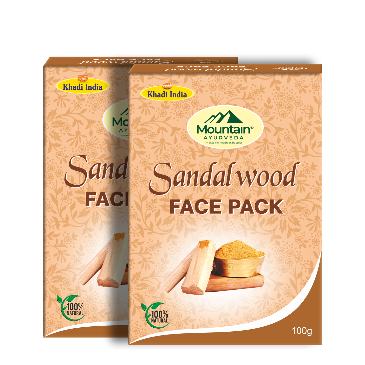 Mountain Ayurveda Sandalwood Face Pack 100g Pack of 2 – Soothing & Skin Brightening
